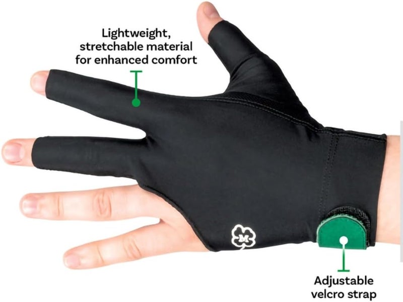 McDermott Billiard Pool Cue Glove - for Left Hand (Right-Handed Player) - Image 4